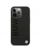 BMW iPhone 13 Pro Hülle Case Cover Signatur Echtleder Schwarz BMHCP13LSLLBK