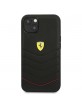 Ferrari iPhone 13 mini Hülle Case Cover Off Track Echtleder Schwarz