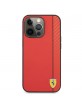 Ferrari iPhone 13 Pro Max Hülle Case Cover Carbon Stripe Rot