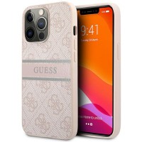 Guess iPhone 13 Pro Case Cover 4G Stripe pink
