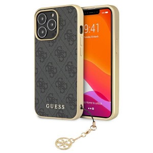 Guess iPhone 13 Pro Hülle Case Cover 4G Charms Grau