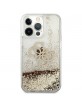 Guess iPhone 13 Pro Case Cover 4G Big Liquid Glitter Gold