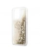 Guess iPhone 13 Pro Case Cover 4G Big Liquid Glitter Gold