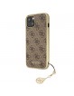 Guess iPhone 13 / 14 / 15 Case Cover 4G Charms Brown