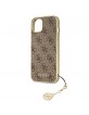 Guess iPhone 13 / 14 / 15 Hülle Case Cover 4G Charms Braun