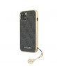 Guess iPhone 13 / 14 / 15 Case Cover 4G Charms Gray