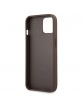 Guess iPhone 13 mini Case Cover Hülle 4G Stripe Braun