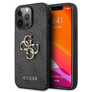Guess iPhone 13 Pro Max Case Cover 4G Big Metal Logo Gray