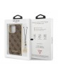 Guess iPhone 13 Pro Max Hülle Case Cover 4G Charms Braun