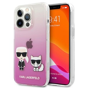 Karl Lagerfeld iPhone 13 Pro Case Cover Karl & Choupette Pink