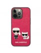 Karl Lagerfeld iPhone 13 Pro Case Cover Hülle Karl / Choupette Fuchsia