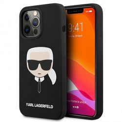 Karl Lagerfeld iPhone 13 Pro Case Cover Silicone Karl`s Head black