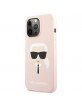 Karl Lagerfeld iPhone 13 Pro Case Cover Silicone Karl`s Head Rose