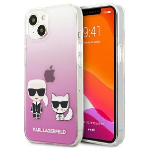 Karl Lagerfeld iPhone 13 Hülle Case Cover Karl & Choupette Pink