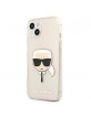 Karl Lagerfeld iPhone 13 Case Cover Karl`s Head Glitter gold
