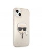 Karl Lagerfeld iPhone 13 mini Case Cover Karl`s Head glitter Gold