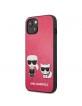 Karl Lagerfeld iPhone 13 mini Case Cover Karl / Choupette Fuchsia
