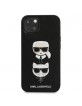 Karl Lagerfeld iPhone 13 mini Cover Case Saffiano Karl / Choupette Black
