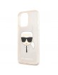 Karl Lagerfeld iPhone 13 Pro Max Case Cover Karl`s Head Glitter gold