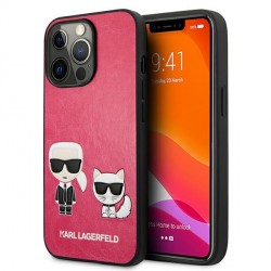 Karl Lagerfeld iPhone 13 Pro Max Case Cover Hülle Karl / Choupette Fuchsia