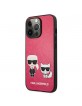 Karl Lagerfeld iPhone 13 Pro Max Hülle Case Cover Karl & Choupette Fuchsia