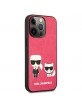 Karl Lagerfeld iPhone 13 Pro Max Hülle Case Cover Karl & Choupette Fuchsia