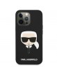 Karl Lagerfeld iPhone 13 Pro Max Hülle Case Cover Silikon Karl`s Head schwarz