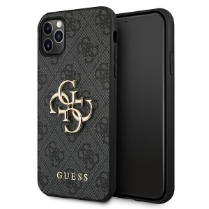Guess iPhone 11 Pro Case Cover 4G Big Metal Logo Gray