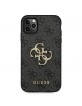 Guess iPhone 11 Pro Hülle Case Cover 4G Big Metal Logo Grau