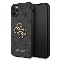 Guess iPhone 11 Pro Max Case Cover 4G Big Metal Logo Gray