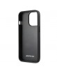 AMG iPhone 13 Pro Max Cover Case Black Genuine Leather Debossed Lines