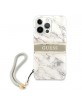 Guess iPhone 13 Pro Max Hülle Case Cover Marble Strap Grau