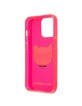Karl Lagerfeld iPhone 13 Pro Max Hülle Case Cover Glitter Choupette Fluo Pink