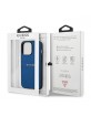 Guess iPhone 13 Pro Case Cover Saffiano Strap Blue