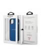 Guess iPhone 13 mini Hülle Case Cover Saffiano Strap Blau