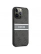 Guess iPhone 13 Pro Hülle Case Cover 4G Stripe Grau / Silber