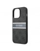 Guess iPhone 13 Pro Case Cover 4G Stripe Gray / Silver