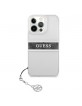 Guess iPhone 13 Pro Case Cover Transparent 4G Gray Strap Charm