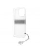 Guess iPhone 13 Pro Case Cover Transparent 4G Gray Strap Charm