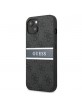 Guess iPhone 13 Case Cover 4G Stripe Gray / Silver