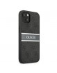 Guess iPhone 13 Hülle Case Cover 4G Stripe Grau / Silber
