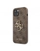 Guess iPhone 13 Case Cover  4G Big Metal Logo Brown