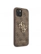 Guess iPhone 13 Case Cover  4G Big Metal Logo Brown