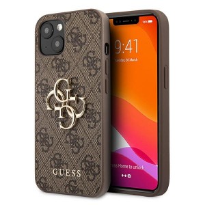 Guess iPhone 13 mini Case Cover 4G Big Metal Logo Brown