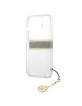 Guess iPhone 13 mini Sleeve Case Cover Transparent 4G Brown Strap Charm