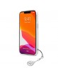 Guess  iPhone 13 mini Hülle Case Cover Transparent 4G Grau Strap Charm