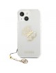 Guess iPhone 13 mini Case Cover Transparent 4G Gold Charms