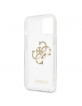 Guess iPhone 13 mini Case Cover Transparent 4G Gold Charms