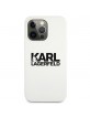 Karl Lagerfeld iPhone 13 Pro Case Cover Silicone White Stack Logo