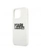 Karl Lagerfeld iPhone 13 Pro Case Cover Silicone White Stack Logo